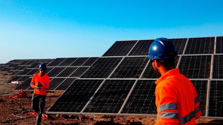 Planta fotovoltaica en Extremadura.