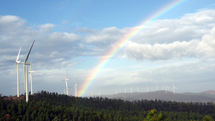 Wind capacity in the Iberian Peninsula.