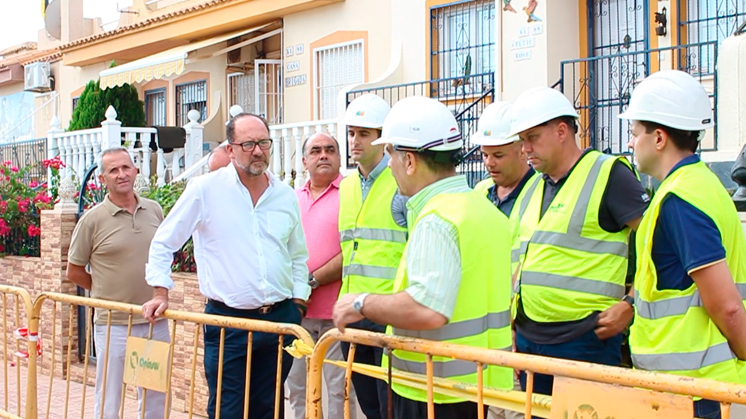 Obras del suministro en Orihuela Costa.