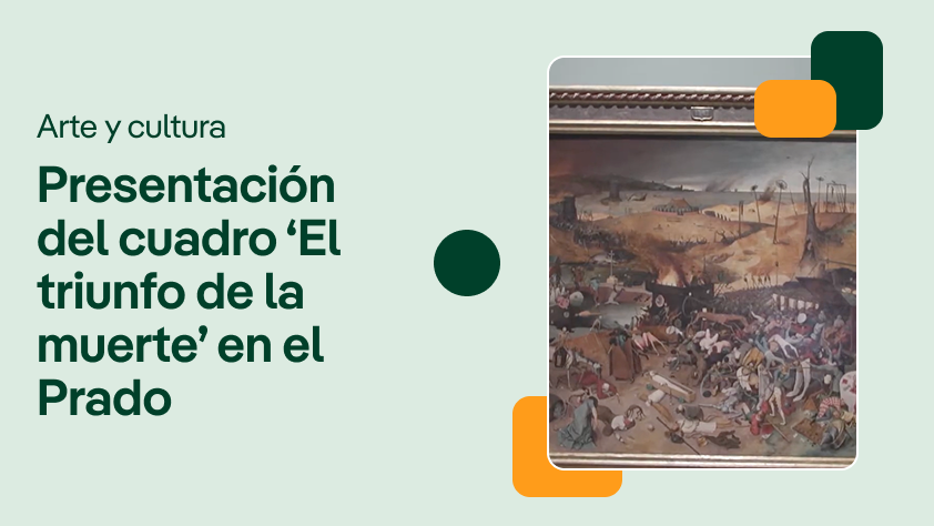 Portada de video sobre arte y cultura, mostrando el cuadro “El triunfo de la muerte”.