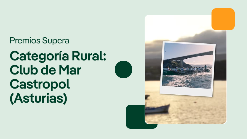 Portada de video sobre los Premios Supera, mostrando una regata, con el texto: "Categoría Rural: Club de Mar Castropol (Asturias)".