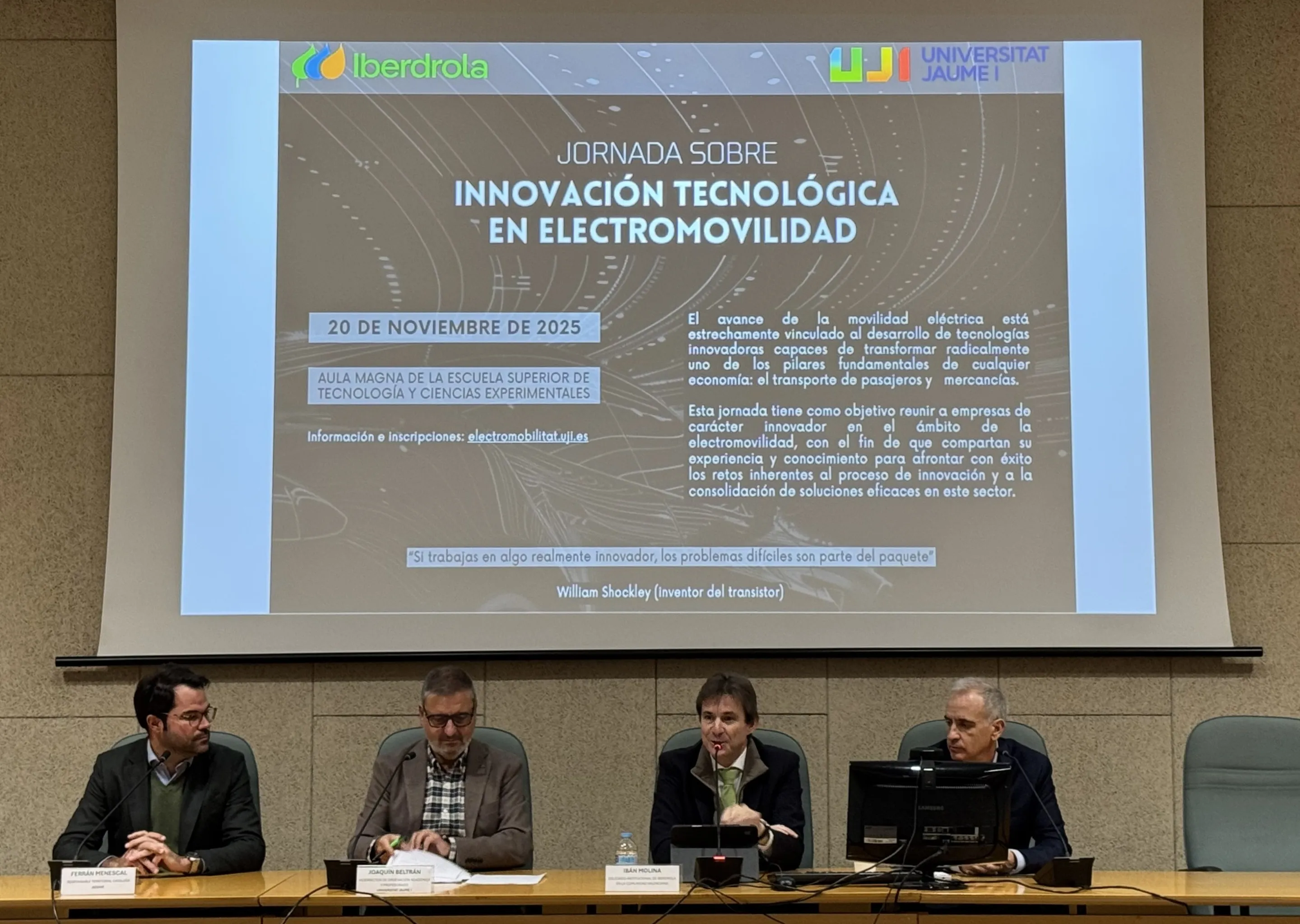 Jornada sobre innovación en electromovilidad